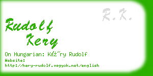 rudolf kery business card